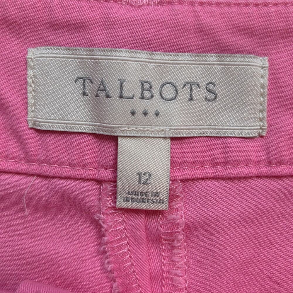 Talbots Size 12 Pink Chino Bermuda Shorts High Rise - Picture 11 of 12
